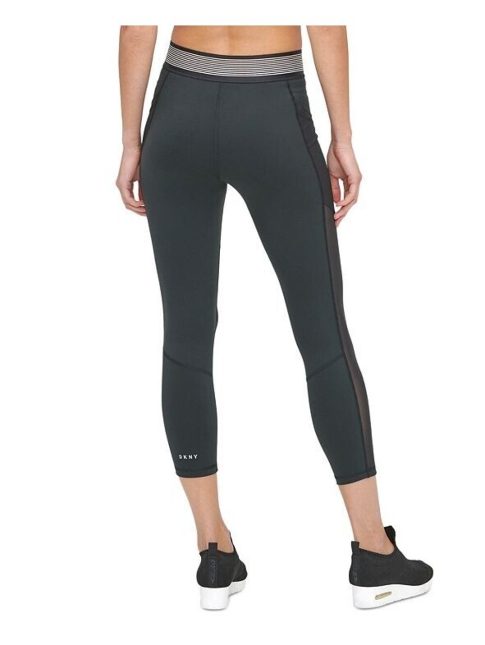 DKNY Womens Sport Mesh-Trimmed High-Waist Cropped Leggings Size XS - Picture 2 of 3